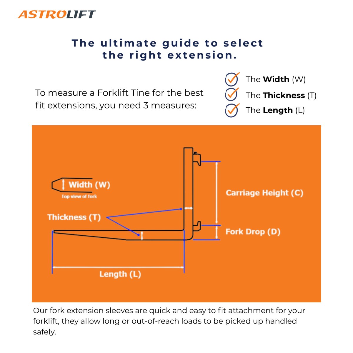 Buy Forklift Fork Extensions in Forklift Attachments from Astrolift NZ